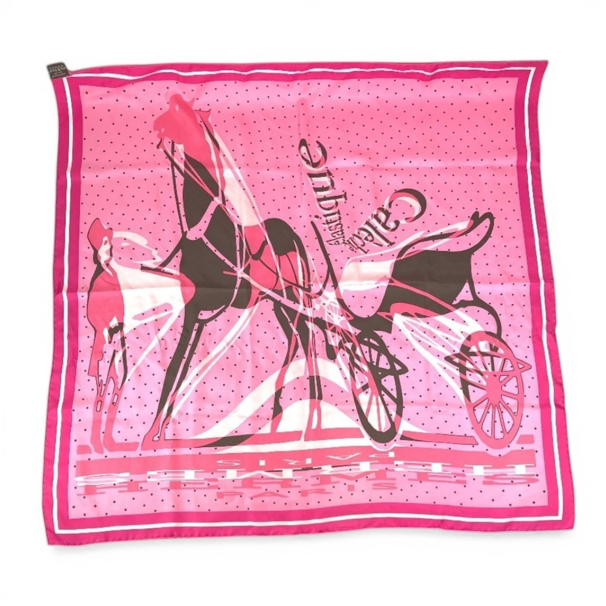 Hermes Authentic Pink Silk Scarf Hermes Authentic Pink Silk Scarf